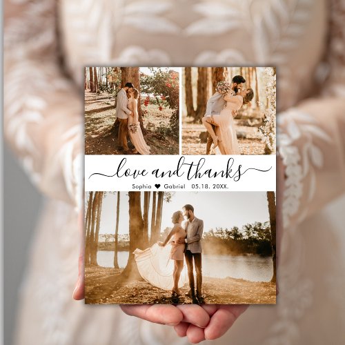 Budget Elegant Hand Lettered Wedding 3 Photo Flyer