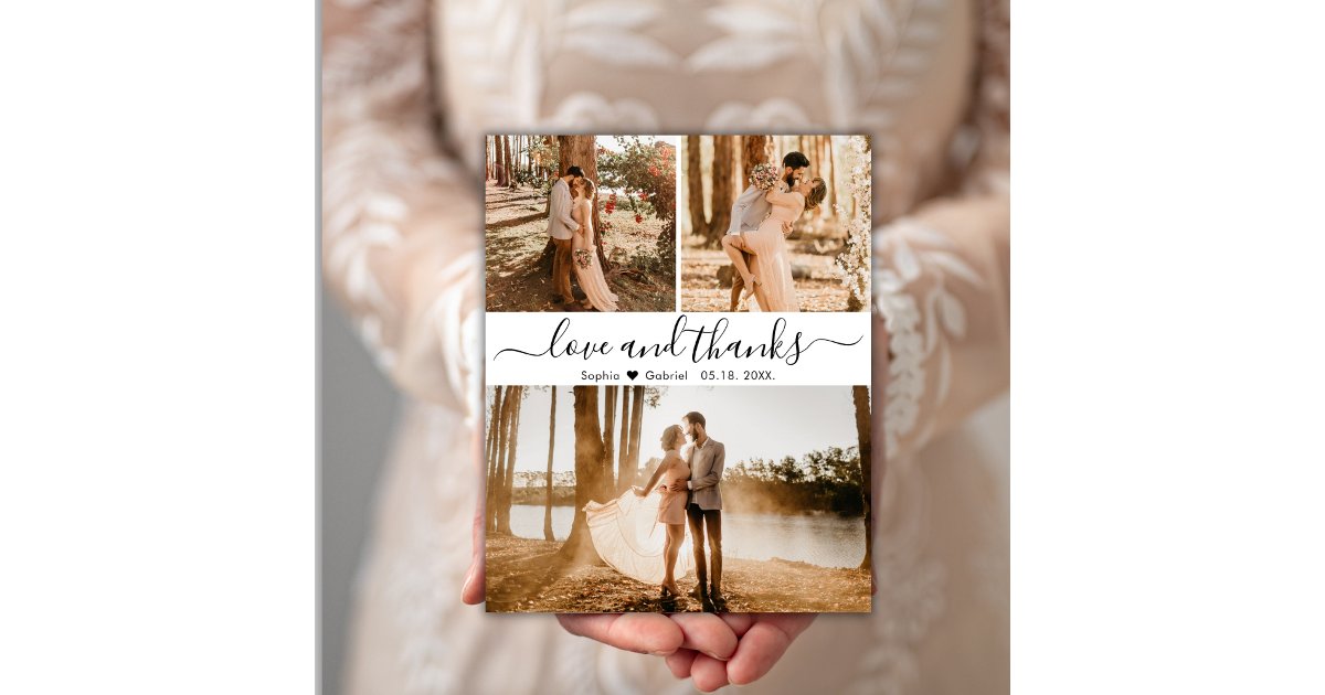 Hand Lettered Flyer Examples Budget Elegant Hand Lettered Wedding 3 Photo Flyer | Zazzle