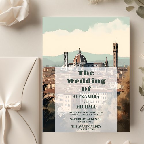 Budget Elegant Italy Florence Destination Wedding Flyer
