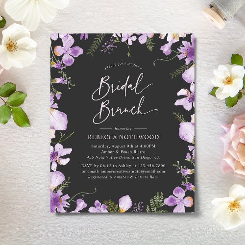 Budget Elegant Lavender Bridal Brunch Invitation