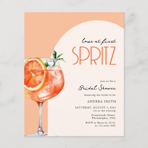 Budget Elegant Love at First Spritz Bridal Shower 