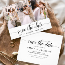 Budget Elegant Modern Save the Date 3 Photo  Flyer