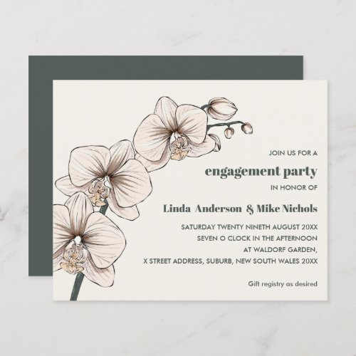 BUDGET Elegant Orchid Branch Ivory Beige wedding