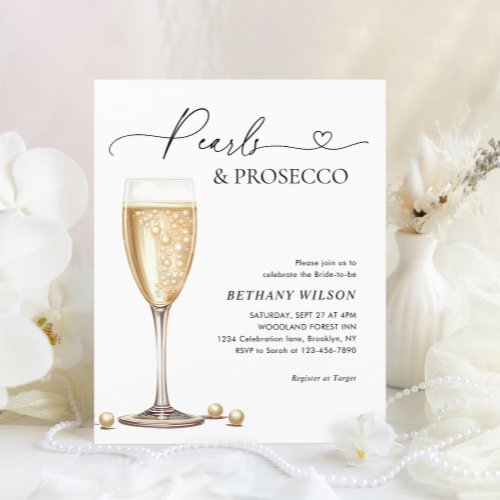 BUDGET Elegant Pearls and Prosecco Bridal Shower