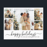 Budget Elegant Photo Collage Happy Holidays Flyer<br><div class="desc">Budget Elegant Calligraphy Simple Black, Gray and White 5 Photo Collage "Happy Holidays" Script Holiday Paper Flyer. This festive, minimalist, five (5) photo holiday flyer features a pretty photo collage and says „Happy Holidays”! The greeting text is written in a beautiful hand lettered swirly swash-tail font type. On the reverse...</div>