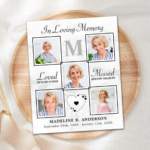 Budget Elegant Photo Collage Sympathy Thank You