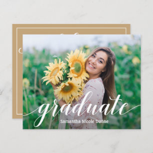 Budget Elegant Photo Graduate Invitations