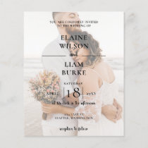 Budget Elegant Photo Overlay Wedding Invitation