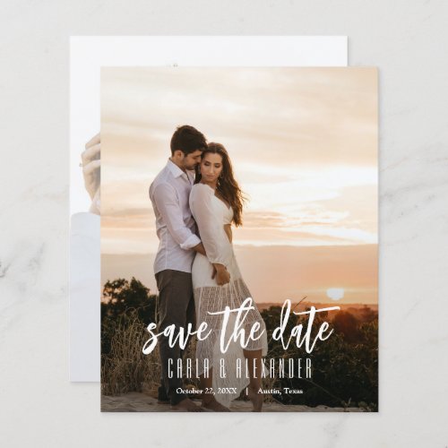 Budget Elegant Photo QR Code Wedding Save The Date