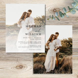 Budget Elegant Photo Wedding Invitation Flyer