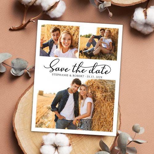 Budget Elegant Photo Wedding Save The Date Card