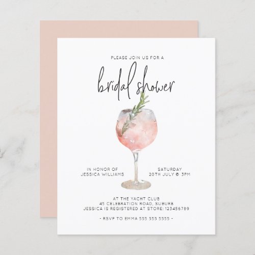 Budget Elegant Pink Cocktail Bridal Shower Brunch