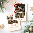 Budget Elegant Red Bow Christmas Four Photo