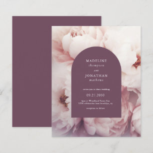 BUDGET Elegant Regal Purple Peonies Arch Wedding