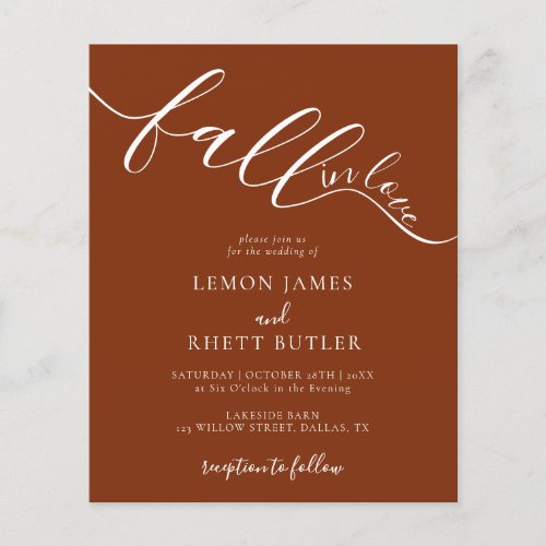 Budget Elegant Rustic Fall In Love Wedding Invites