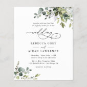 Budget Elegant Rustic Greenery Wedding Invitation (Front)