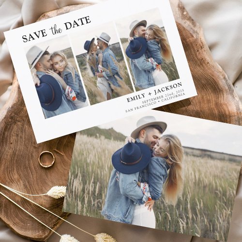Budget Elegant Save the Date 4 Photo Flyer