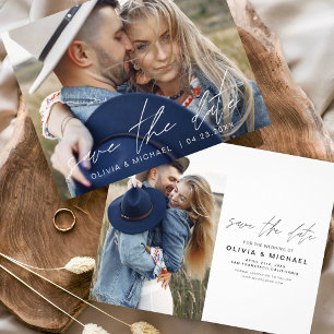 Budget Elegant Save the Date Handwritten Photo
