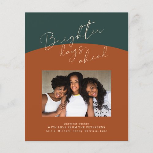 Budget elegant script family photo holiday card flyer