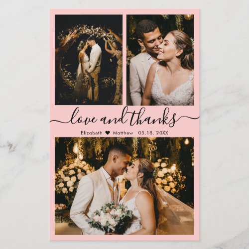 Budget Elegant Script Photo Wedding Thank You Card