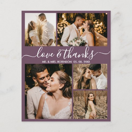 Budget Elegant Script Photo Wedding Thank You Flye Flyer