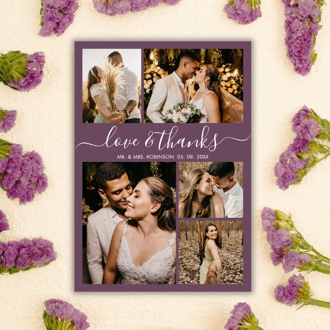 Budget Elegant Script Photo Wedding Thank You Flye Flyer (Creator Uploaded)