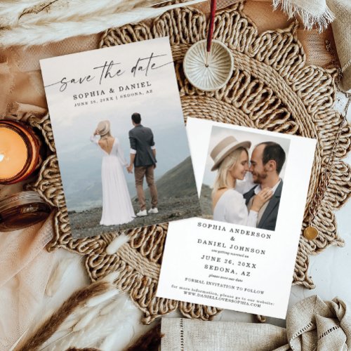 Budget Elegant Script Wedding Save The Date Flyer