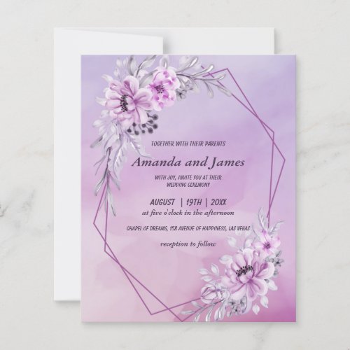 Budget Elegant shades of lilac on purple frame