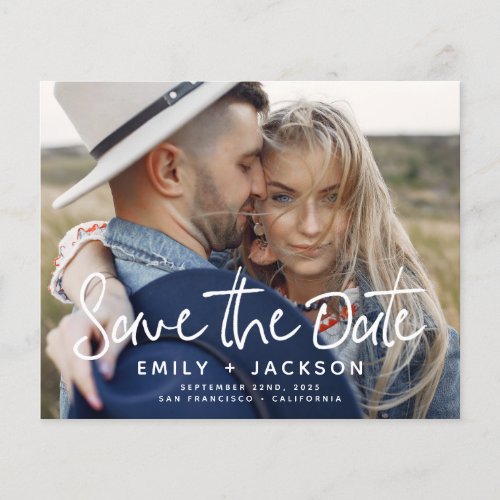 Budget Elegant Simple Save the Date Photo 