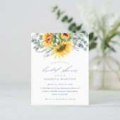 Budget Elegant Sunflower Bridal Shower Invitation (Standing Front)