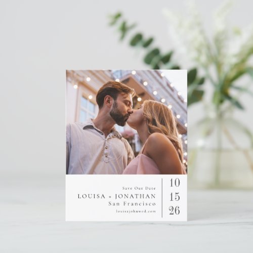 Budget Elegant Two Photo Wedding Save The Date
