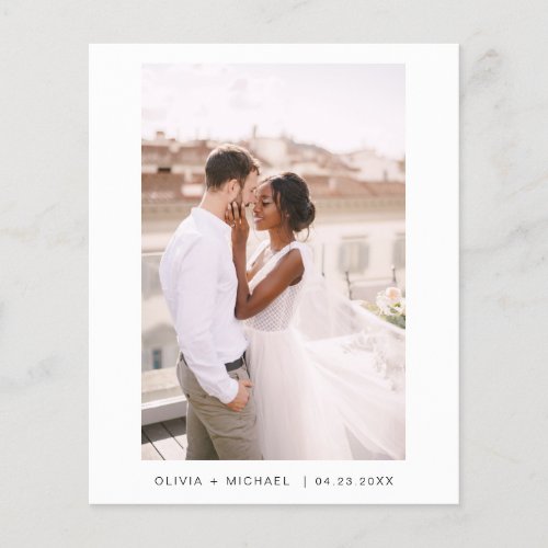 Budget Elegant Typography Save the Date Photo 