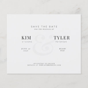 Budget elegant typography wedding save the date flyer