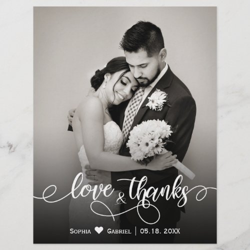 Budget Elegant Typography Wedding Thank You Card