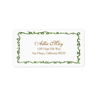 Budget Elegant Vines Address Label