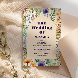 Budget  Elegant Watercolor  Wildflowers Wedding
