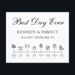 Budget Elegant Wedding Day Timeline Program<br><div class="desc">This modern elegant wedding day timeline program for a wedding in a barn with icons letting everyone know who's in the wedding party, the flow of the afternoon/evening, and a special note of thanks to guests is fabulous! It's simple, trendy, and the fonts are clean and easy to read. The...</div>