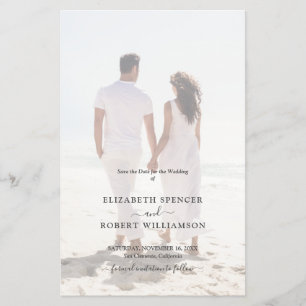 Budget Elegant Wedding Photo Save the Date Flyer