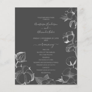 Budget elegant Wedding Program card. Flyer