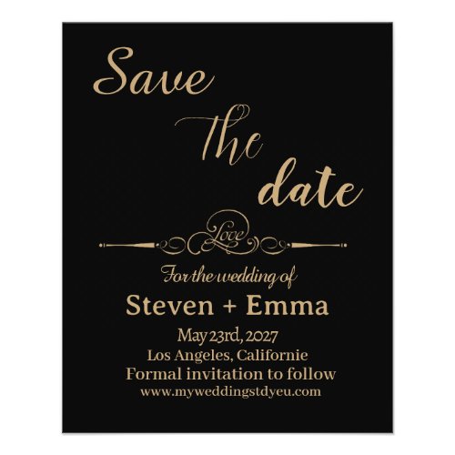 Budget elegant Wedding Save the Date invitations Flyer