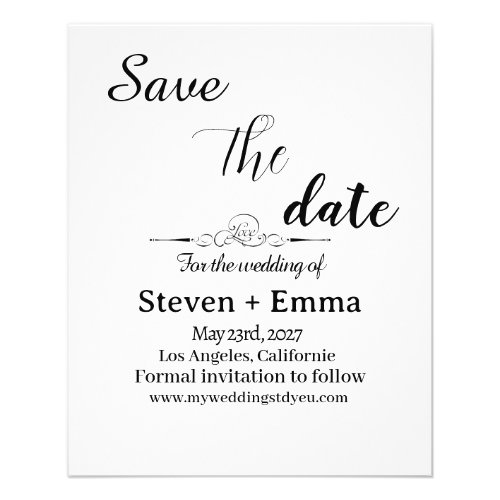 Budget elegant Wedding Save the Date stationery  Flyer