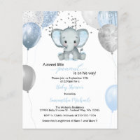 Budget Elephant Balloons Watercolor Baby Shower