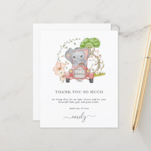 Budget Elephant Car Baby Shower Thank You