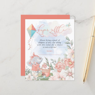 Budget Elephant Diaper Raffle Baby Shower Picnic