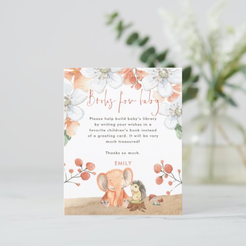 Budget Elephant Hedgehog Girl Book for Baby Shower