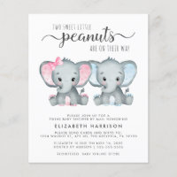 Budget Elephant Twin Boy Girl Baby Shower By Mail