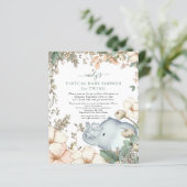 Budget Elephant Twins Virtual Baby Shower Invite (Standing Front)