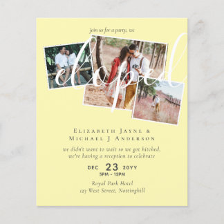 BUDGET Elopement Invitations PHOTO Collage