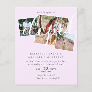 BUDGET Elopement Invitations PHOTO Collage