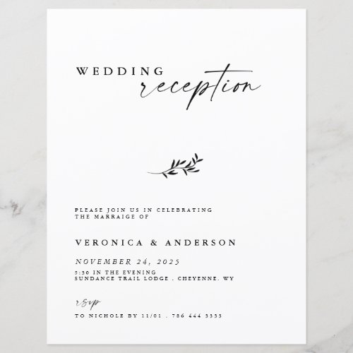Budget Elopement Reception Wedding Photo Invite